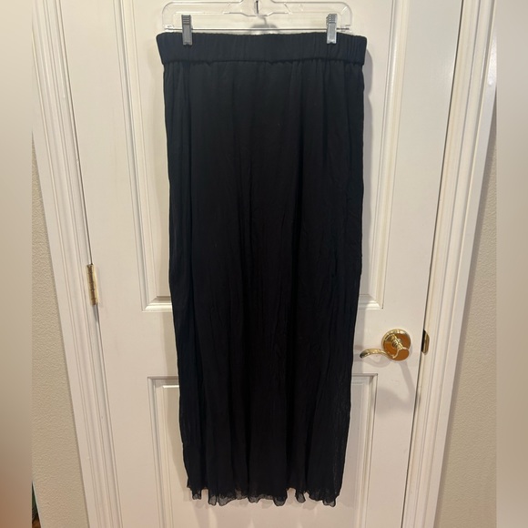 Studio B3 Black Mesh Maxi Skirt Made in Poland European Size Large - Picture 1 of 7